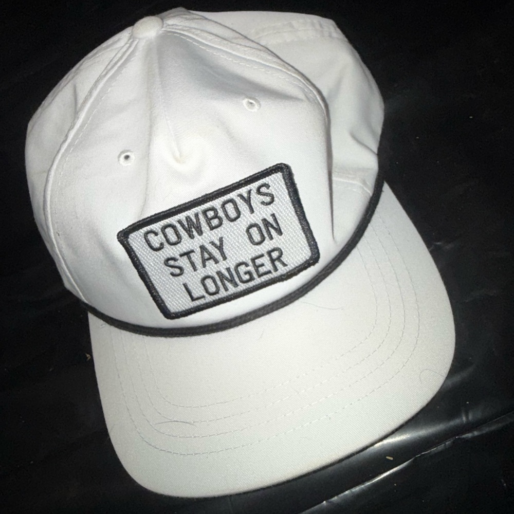 White Baseball Cap with Embroidered Patch